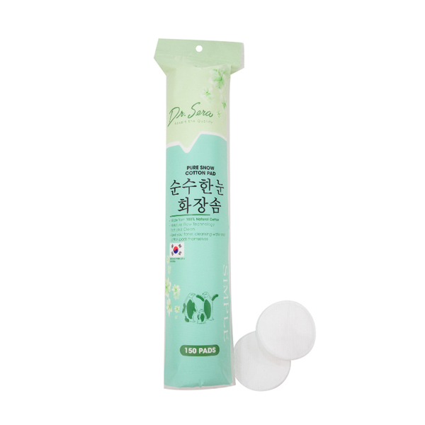 Bông tẩy trang vải cotton mềm mịn Dr.Sera Pure Snow Cotton Pad 150 miếng